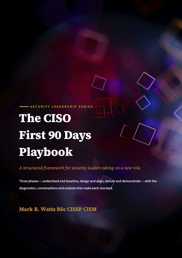 CISO First 90 Days Playbook cover